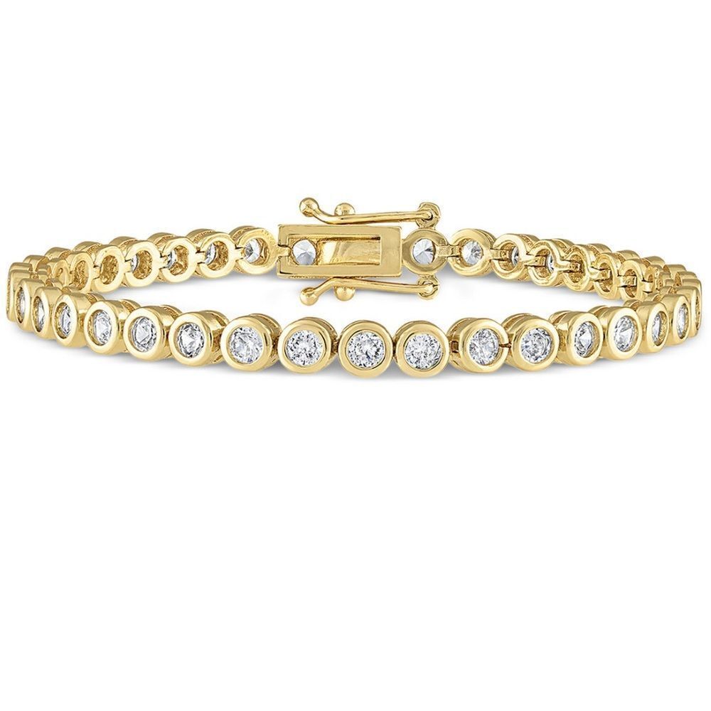 Tennis bezel set bracelet N654